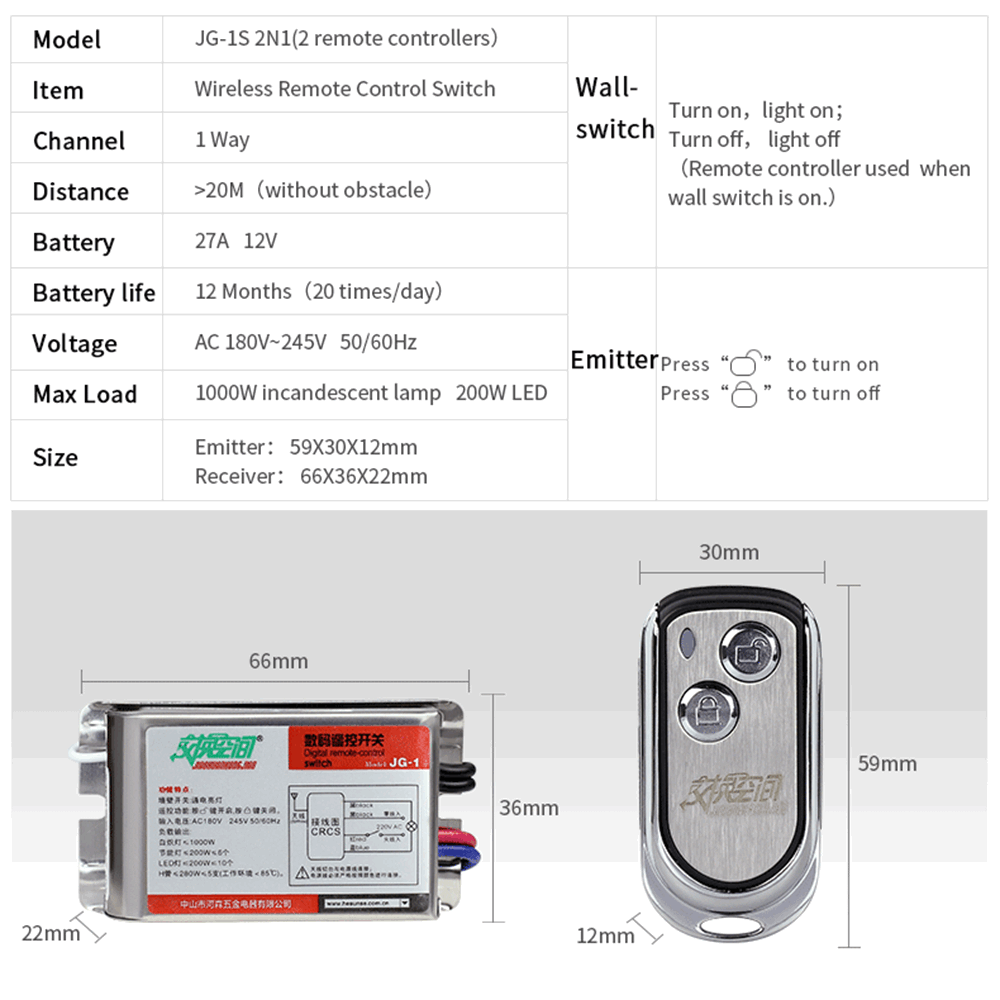 JG-1S--2N1-433Mhz-One-Way-Wireless-Remote-Control-Light-Switch-for-LED-Lamp-Incandescent-Lighting-AC-1587813