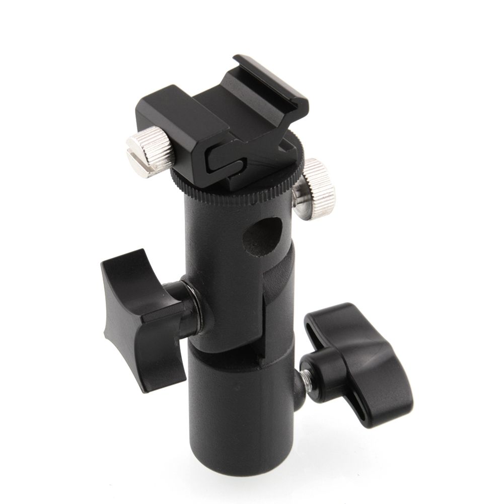 Metal-Camera-E-Type-Flash-Shoe-Umbrella-Holder-Mount-Light-Stand-Bracket-Swivel-1047024