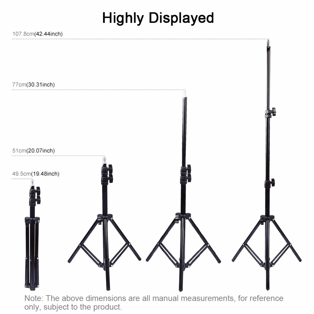PULUZ-PU419-11M-Foldable-Tripod-Light-Stand-Holder-for-Video-Ring-Light-Flash-Backdrop-Photography-B-1596736