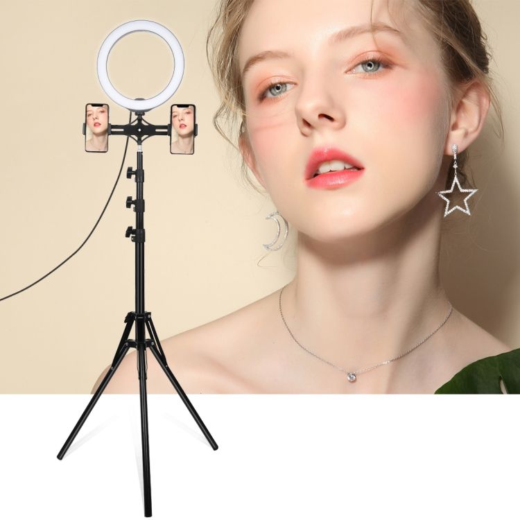 PULUZ-PU451B-180cm-LED-Ring-Light-Tripod-Mount-Holder-Reverse-Foldable-4-Sections-Stand-for-Live-Bro-1685982