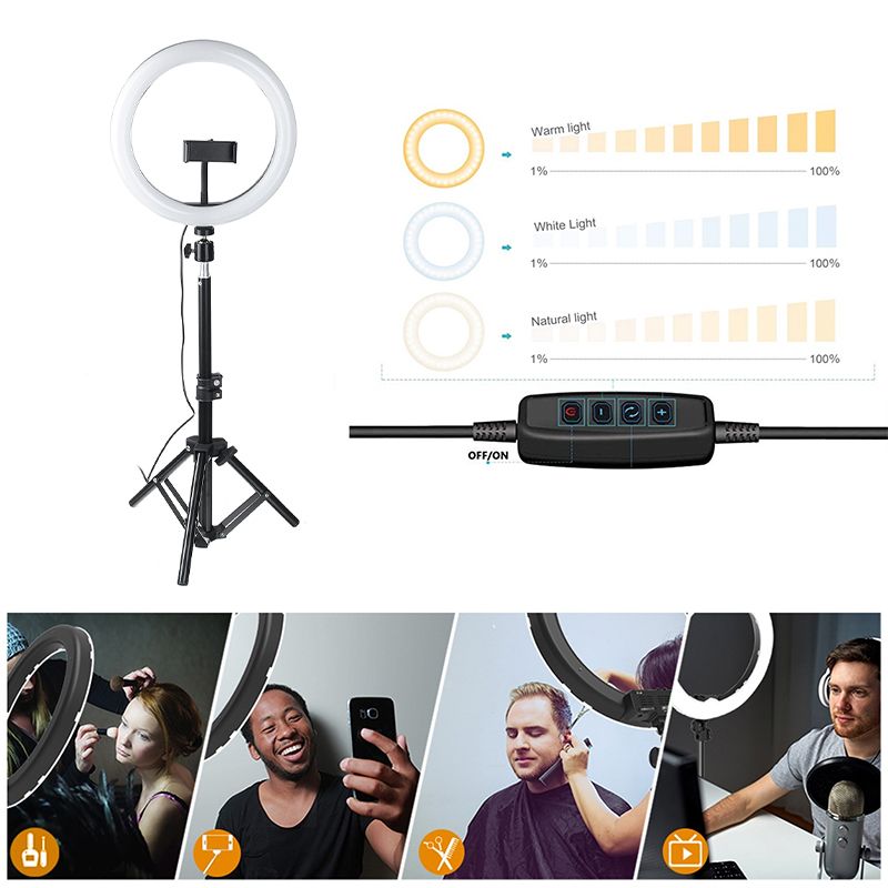 10-Inch-Dimmable-LED-Ring-Light-Photo-Selfie-Fill-Light-with-Tripod-Adjustable-Phone-Holder-Tripod-H-1749024