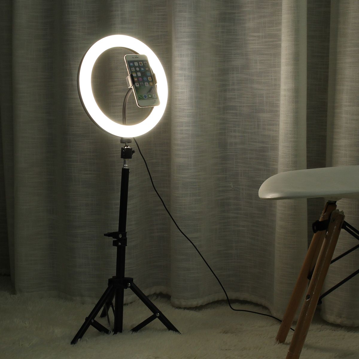 10-Inch-Dimmable-LED-Ring-Light-Photo-Selfie-Fill-Light-with-Tripod-Adjustable-Phone-Holder-Tripod-H-1749024