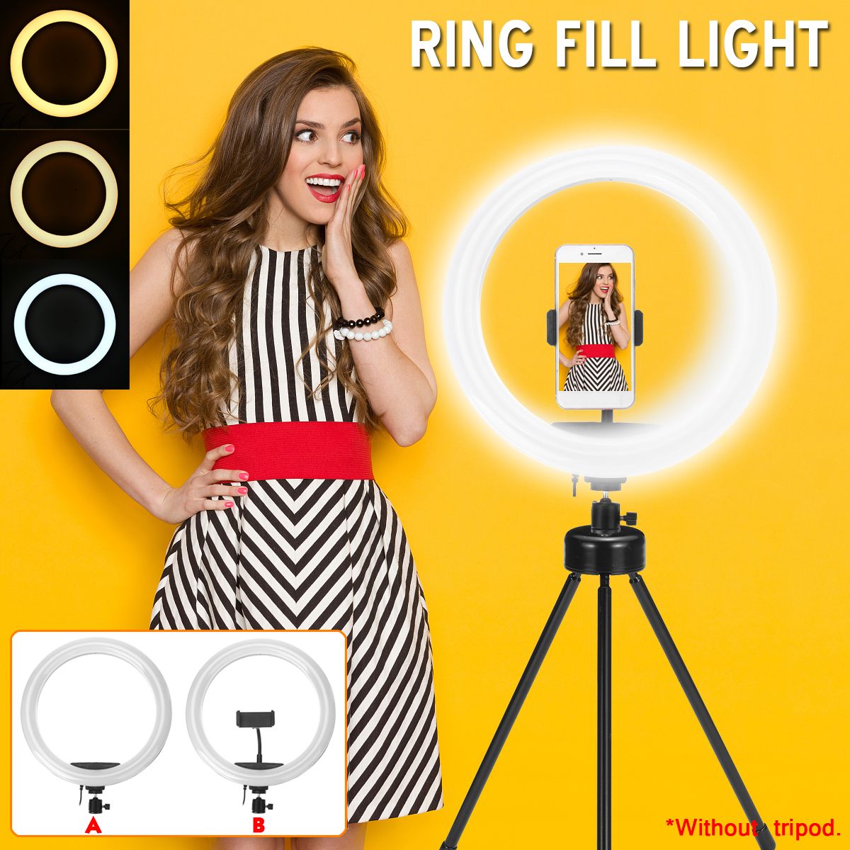 13-inch-Selfie-LED-Ring-Light-Fill-Light-Camera-Flashes-Light-Phone-Beauty-Lamp-3-Modes-Dimmable-For-1720352