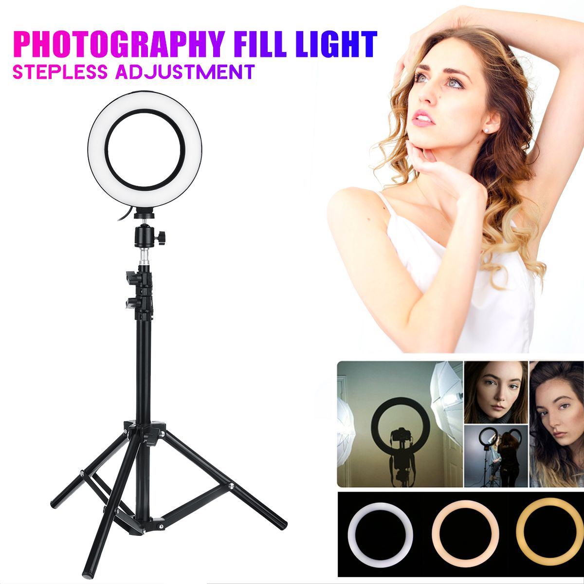 16cm-3200K-5500K-Dimmable-LED-Fill-Light-Photography-Ring-Light-for-Video-Live-Blogger-Photography-T-1649989