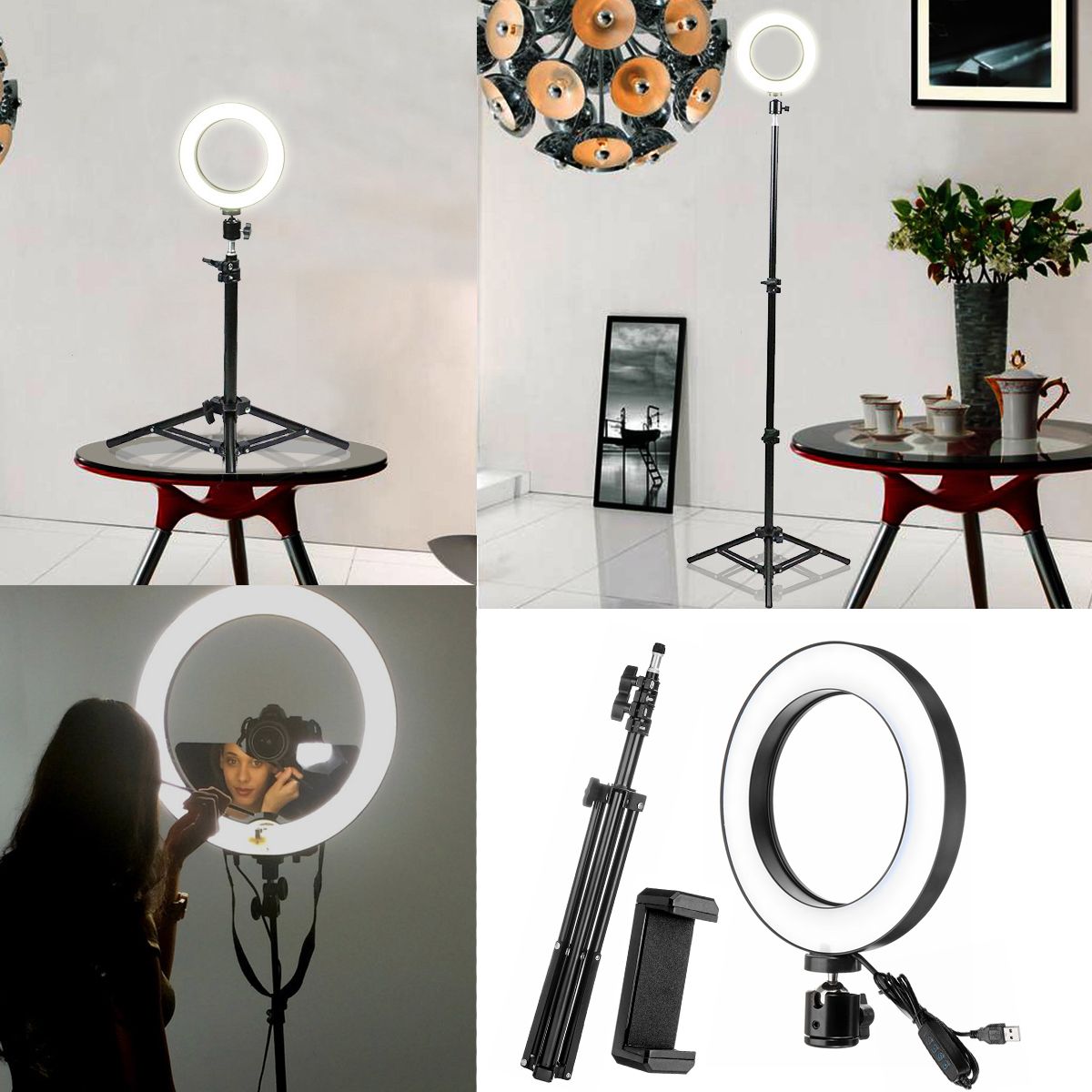 16cm-LED-Video-Ring-Light-5500K-Dimmable-with-160cm-Adjustable-Light-Stand-for-Youtube-Tiktok-Live-S-1403937