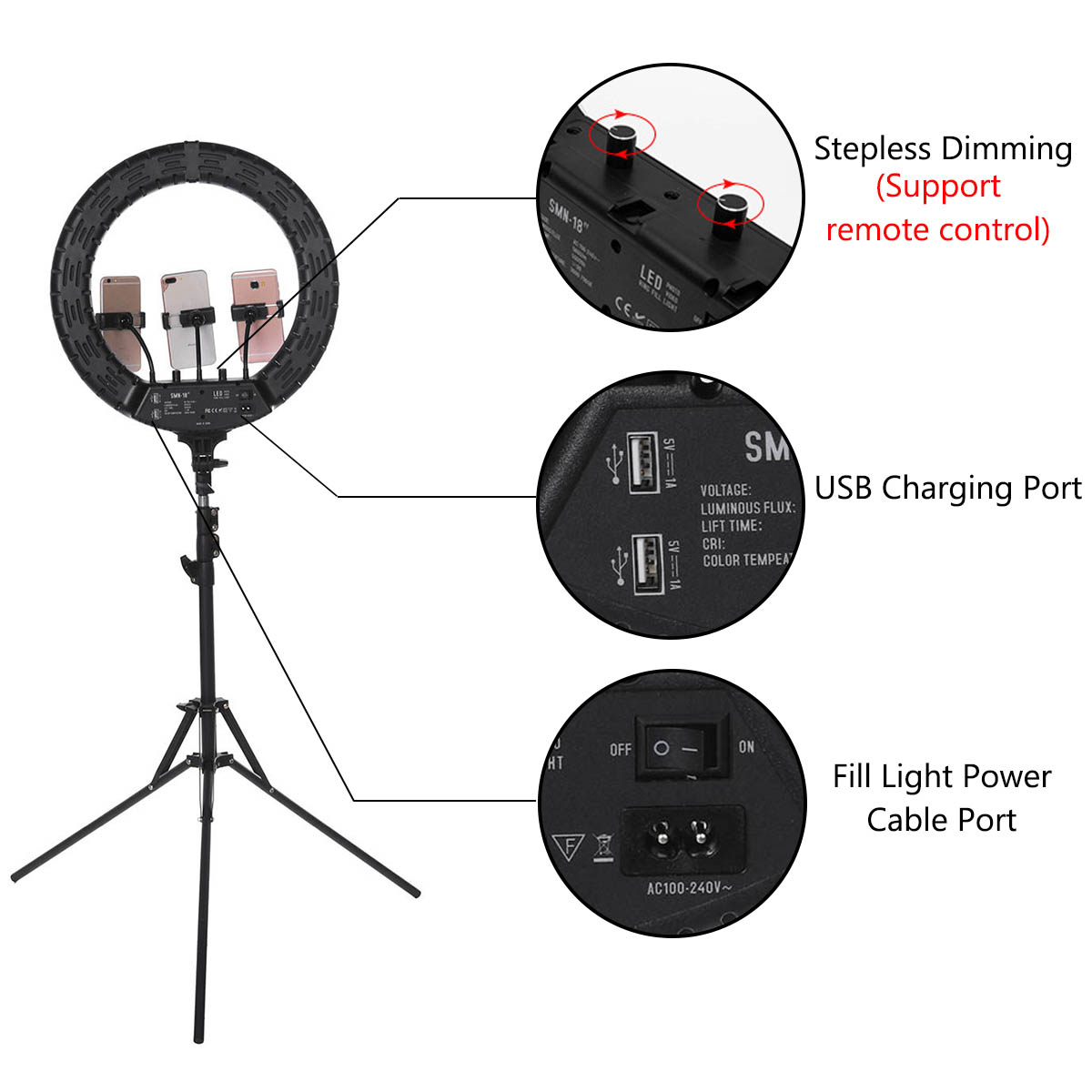 18-inch-LED-Ring-Light-3-Phone-Clip-Dimmable-Fill-Light-with-210cm-Tripod-Stand-Remote-Control-for-Y-1763863