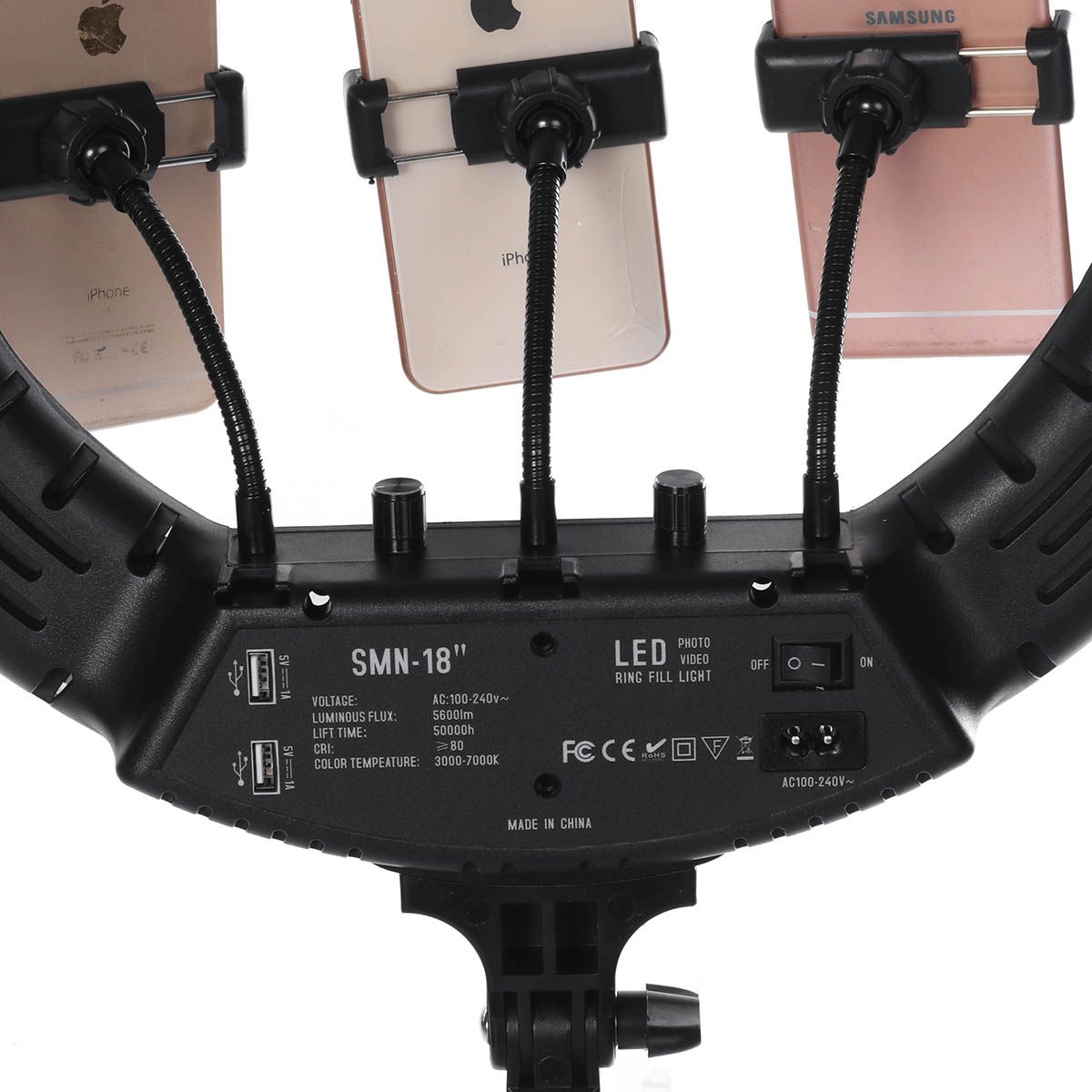 18-inch-LED-Ring-Light-3-Phone-Clip-Dimmable-Fill-Light-with-210cm-Tripod-Stand-Remote-Control-for-Y-1763863