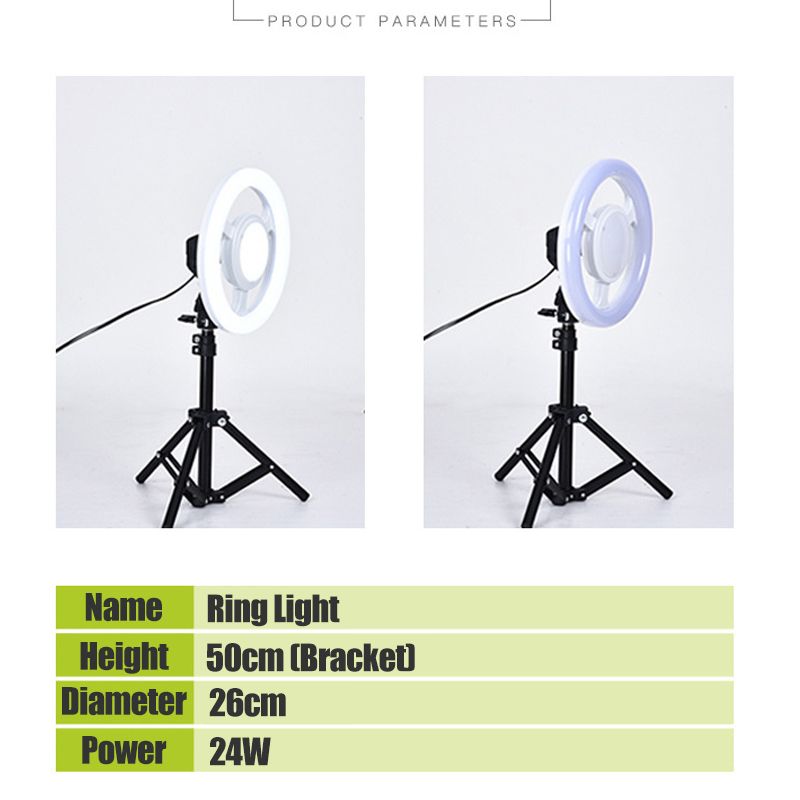 24W-5500K-10-Inch-LED-Video-Ring-Light-Round-Selfie-Lamp-With-50CM-Tripod-Light-Stand-1638547