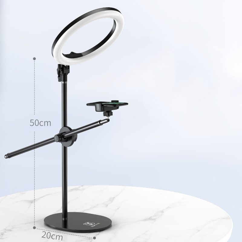 26cm-LED-Ring-Light-Camera-Fill-Light-Overhead-Desktop-Stand-Bracket-for-Mobile-Phone-Camera-Live-Br-1750458