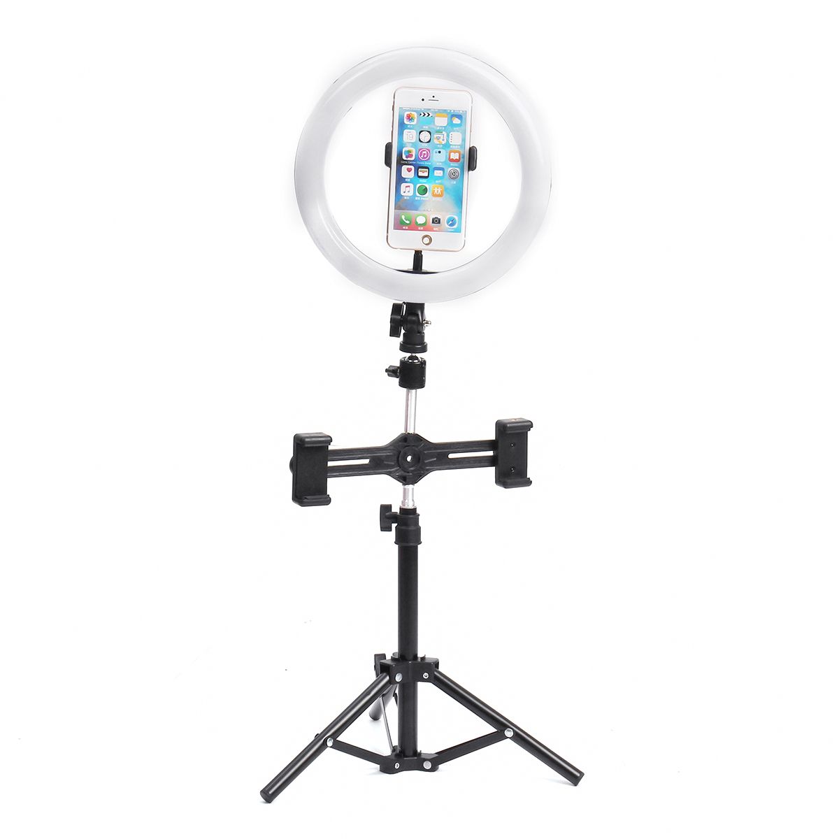 8-Inch-Video-Photography-Live-Streaming-Ring-Light-with-50cm-Light-Stand-3-Phone-Clip-1581006