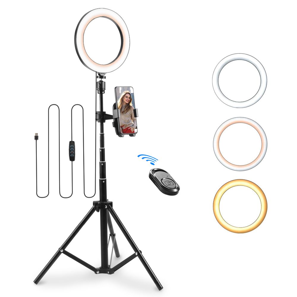 8-inch-LED-Ring-Light-with-Tripod-StandPhone-Holder-Moreslan-Dimmable-Selfie-Ring-Light-LED-Camera-R-1730683