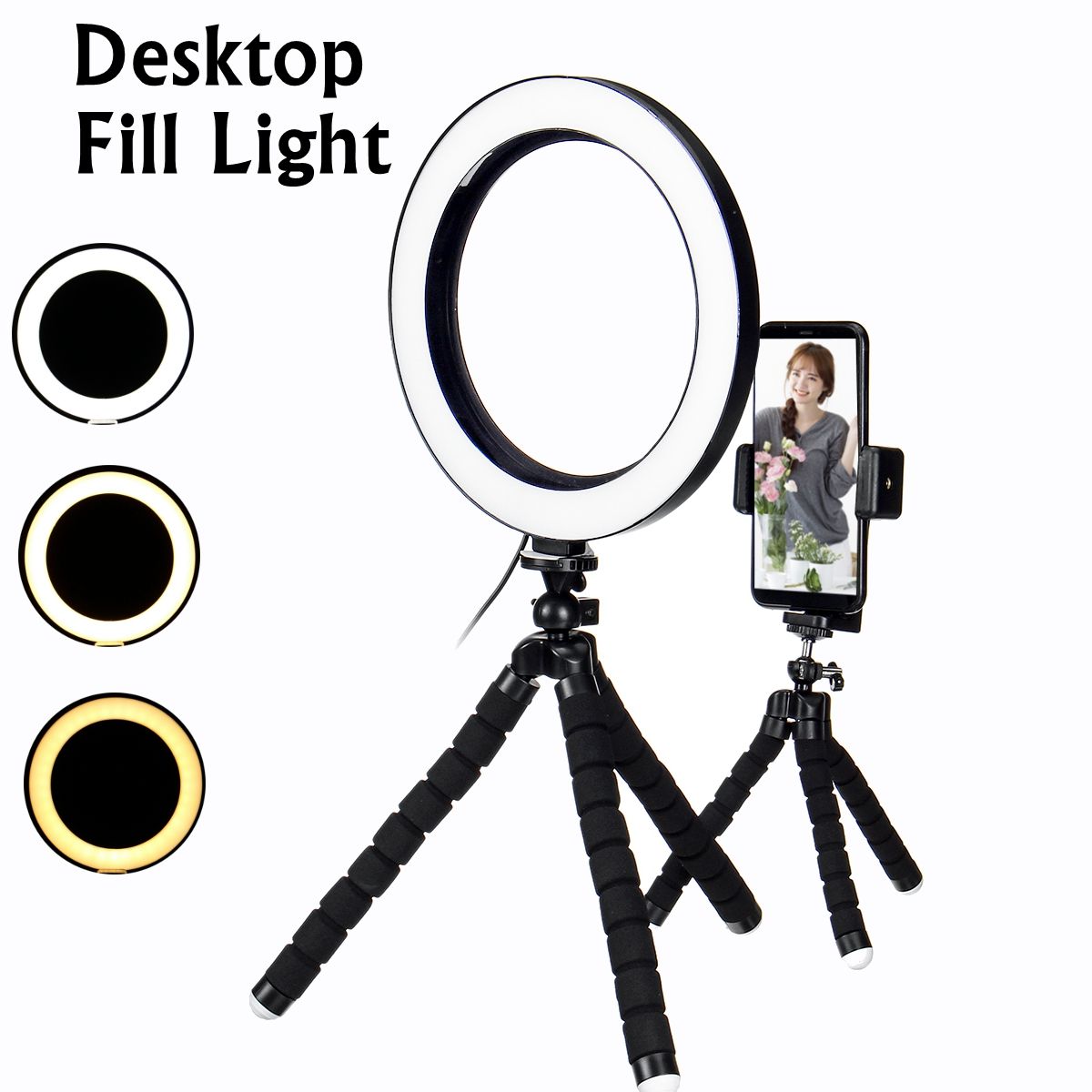 8311inch-810W-5680-Lamp-Beads-USB-Double-Bracket-Round-Tripod-Photography-Light-LED-Beauty-Fill-Ligh-1639940