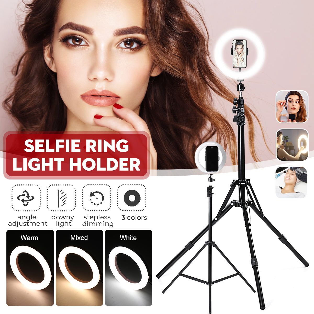 96-LED-Ring-Light-3-Colors-6500K-Studio-Photography-Photo-Selfie-Fill-Light-for-iPhone-Smartphone-Yo-1697967