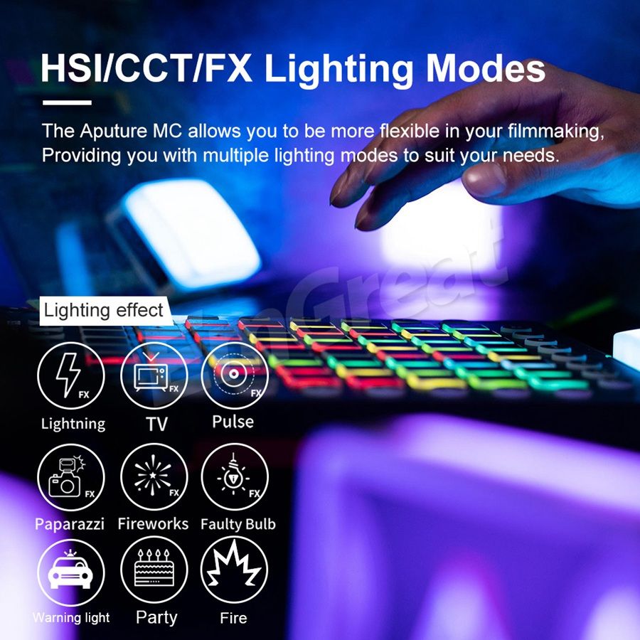 Aputure-AL-MC-RGB-LED-Light-Video-Lightings-3200K-6500K-HSI-CCT-FX-Mini-Photography-Lamp-Studio-Live-1755419