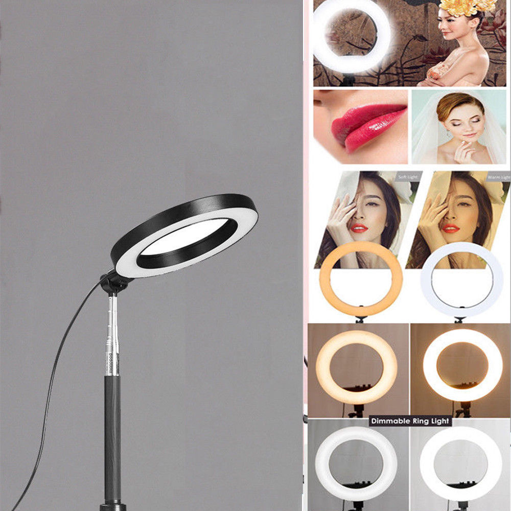 Dimmable-LED-Studio-Camera-Ring-Light-Makeup-Photo-Lamp-Selfie-Stand-USB-Plug-Tripod-with-Phone-Hold-1632867