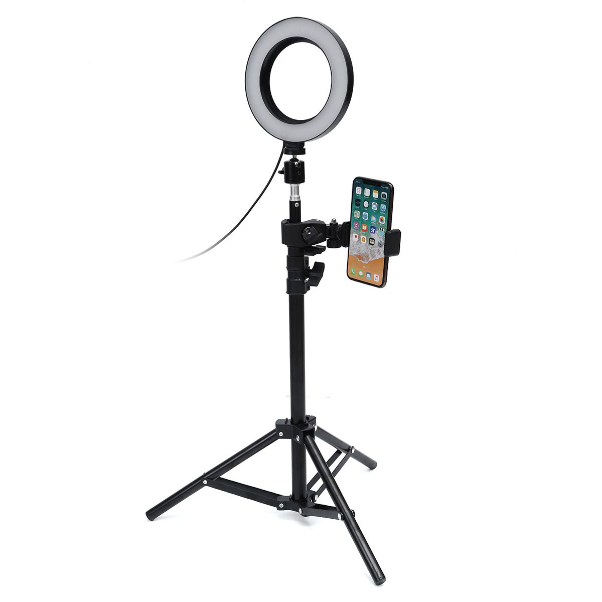 Dimmable-LED-Studio-Camera-Ring-Light-Makeup-Photo-Lamp-Selfie-Stand-USB-Plug-Tripod-with-Phone-Hold-1632867