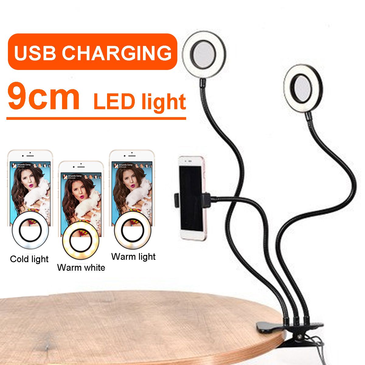 Flexible-9cm-USB-Charging-3-Color-LED-Ring-Light-Live-Broadcast-Selfie-Fill-Light-with-Mobile-Phone--1734535