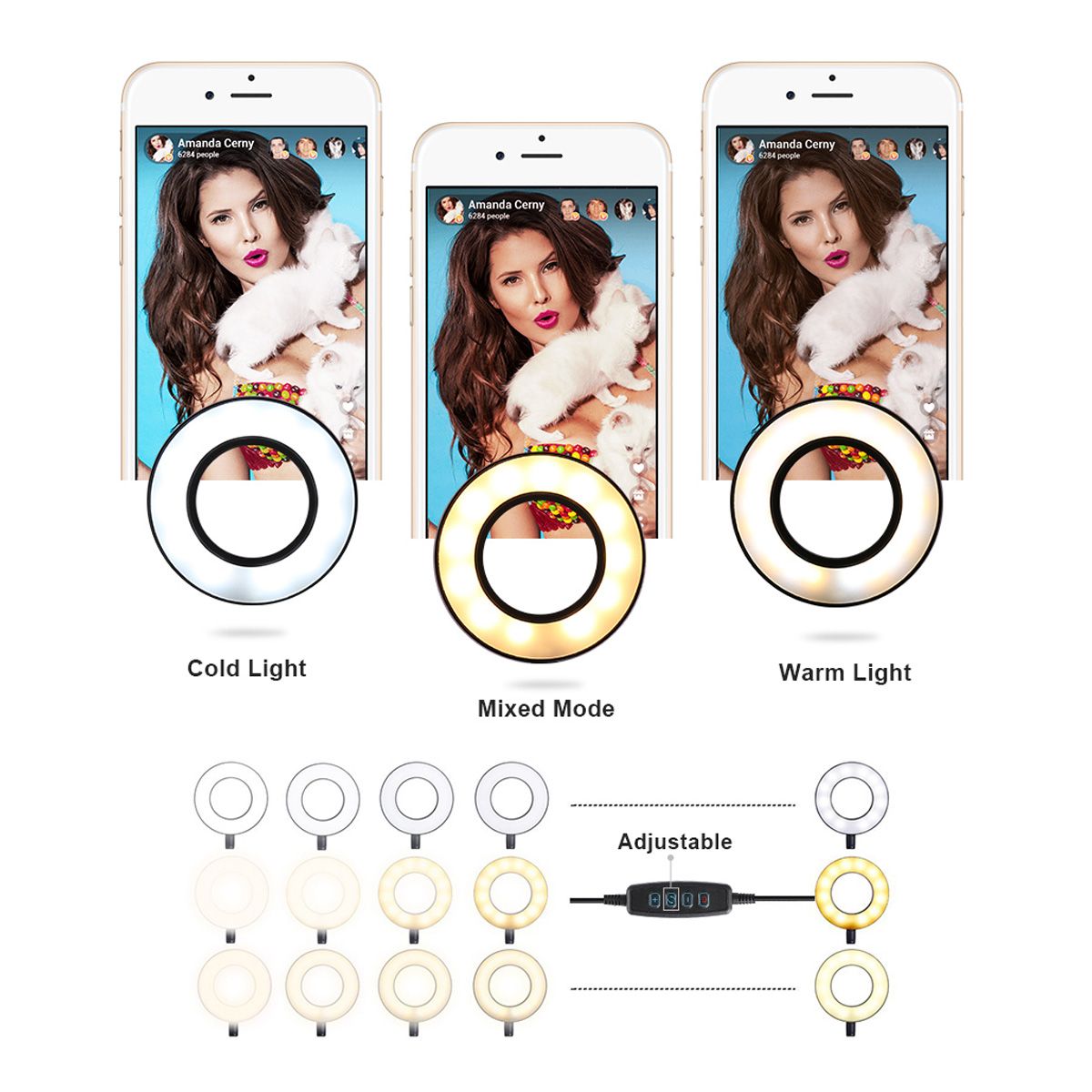 Flexible-9cm-USB-Charging-3-Color-LED-Ring-Light-Live-Broadcast-Selfie-Fill-Light-with-Mobile-Phone--1734535