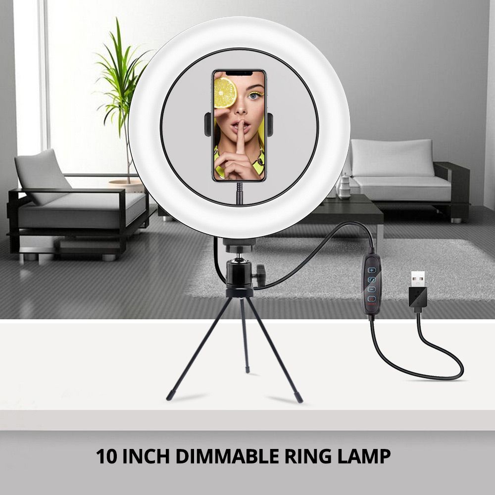 Mcoplus-LE-10-18W-3200K-5500K-10inch-Dimmable-LED-Selfie-Ring-Light-USB-Photography-Video-Fill-Light-1731833