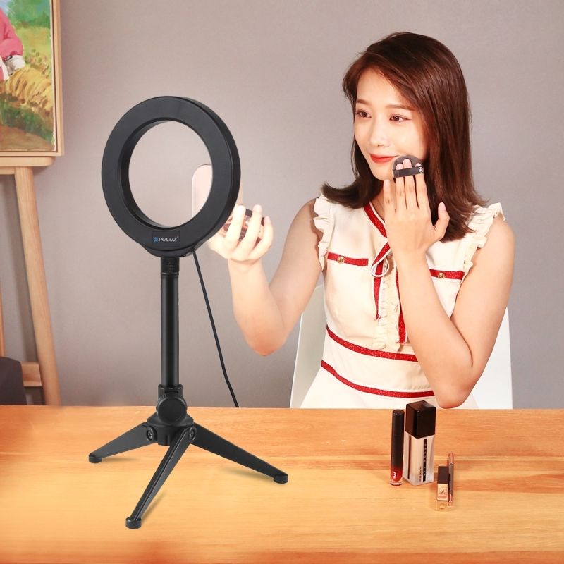 PULUZ-47-inch-12cm-Ring-Light--Desktop-Tripod-Selfie-Stick-Mount-USB-White-Light-LED-Ring-Vlogging-P-1749783