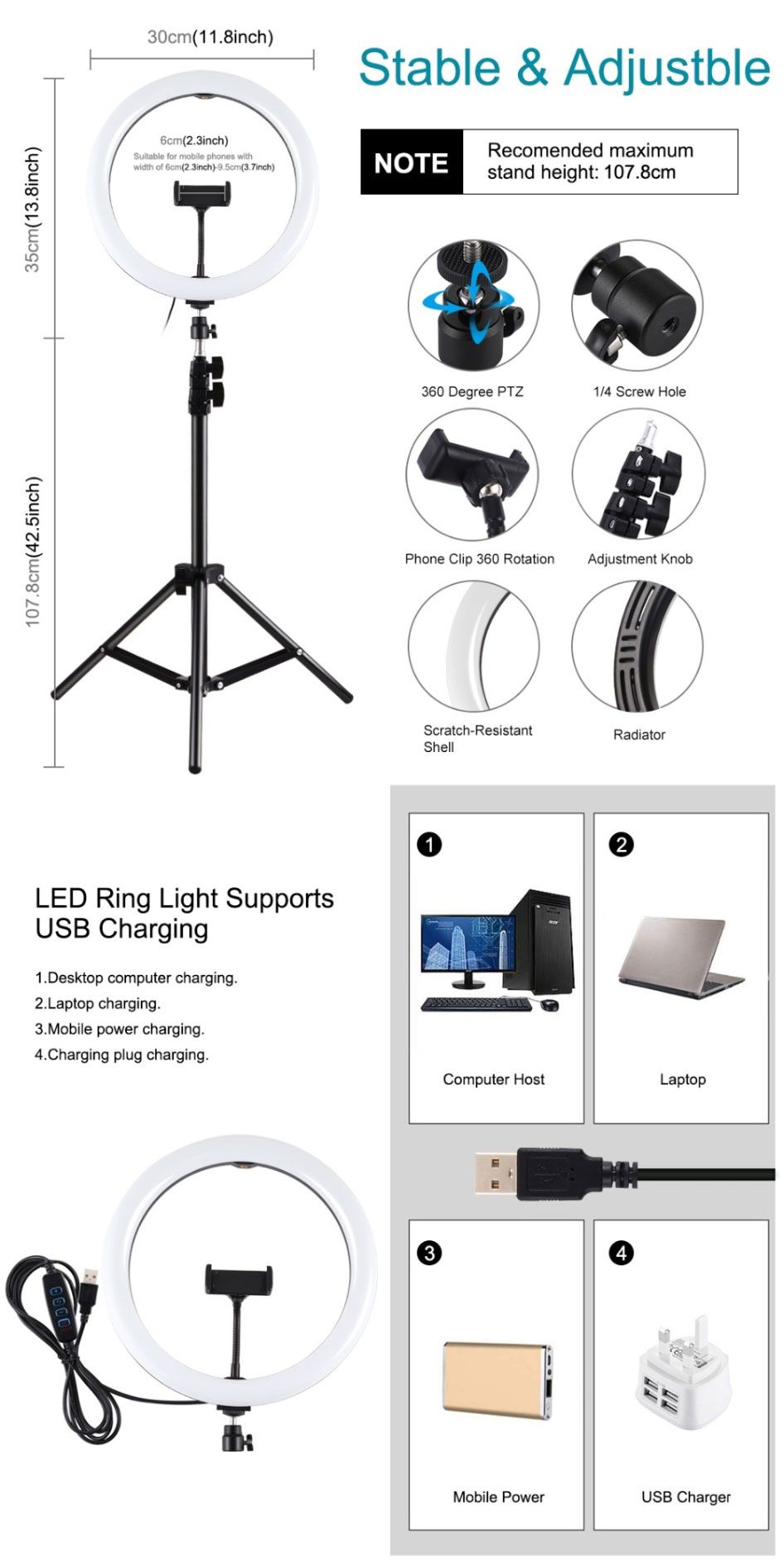 PULUZ-PKT3063B-118-Inch-Dimmable-LED-Video-Ring-Light-with-PU419-Tripod-Stand-for-Youtube-Tik-Tok-Li-1645368