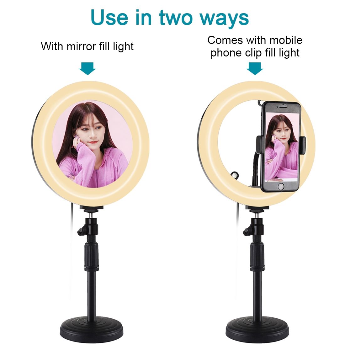 PULUZ-PKT3079B-79-Inch-3-Modes-Dimmable-USB-LED-Curved-Ring-Light-with-Round-Base-Desktop-Mount-Phon-1694731