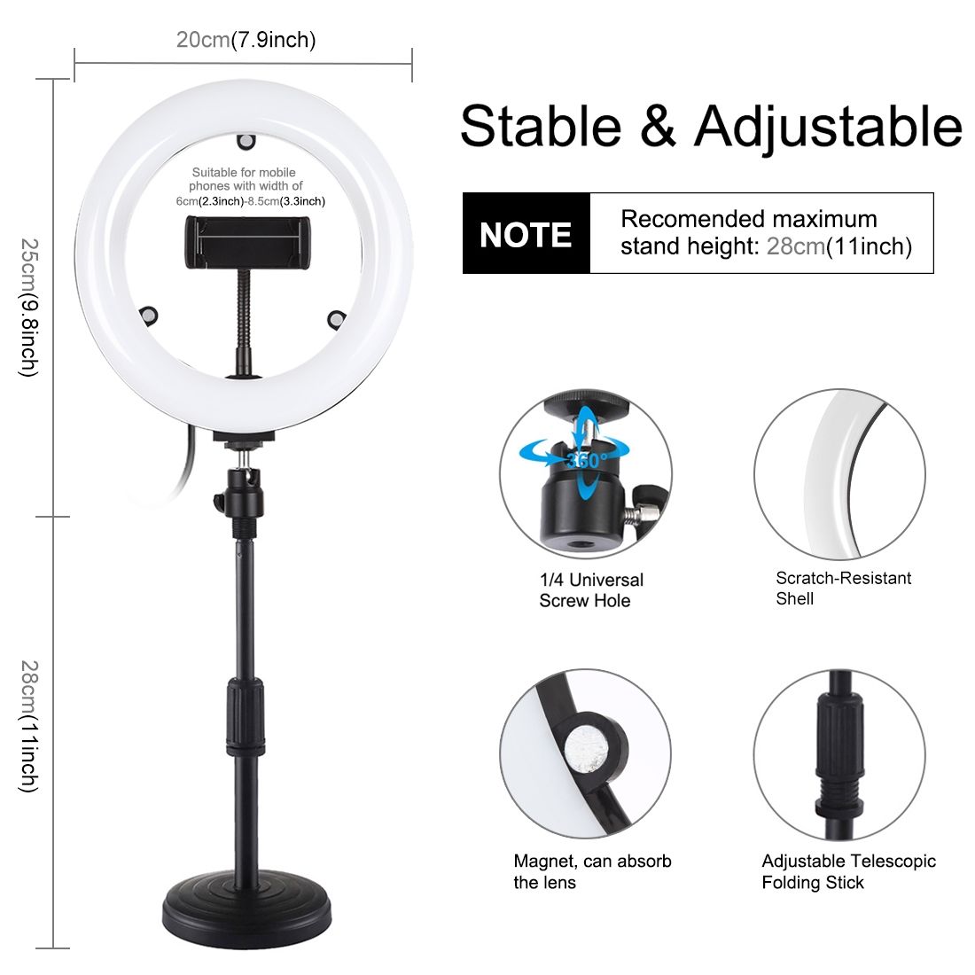 PULUZ-PKT3079B-79-Inch-3-Modes-Dimmable-USB-LED-Curved-Ring-Light-with-Round-Base-Desktop-Mount-Phon-1694731