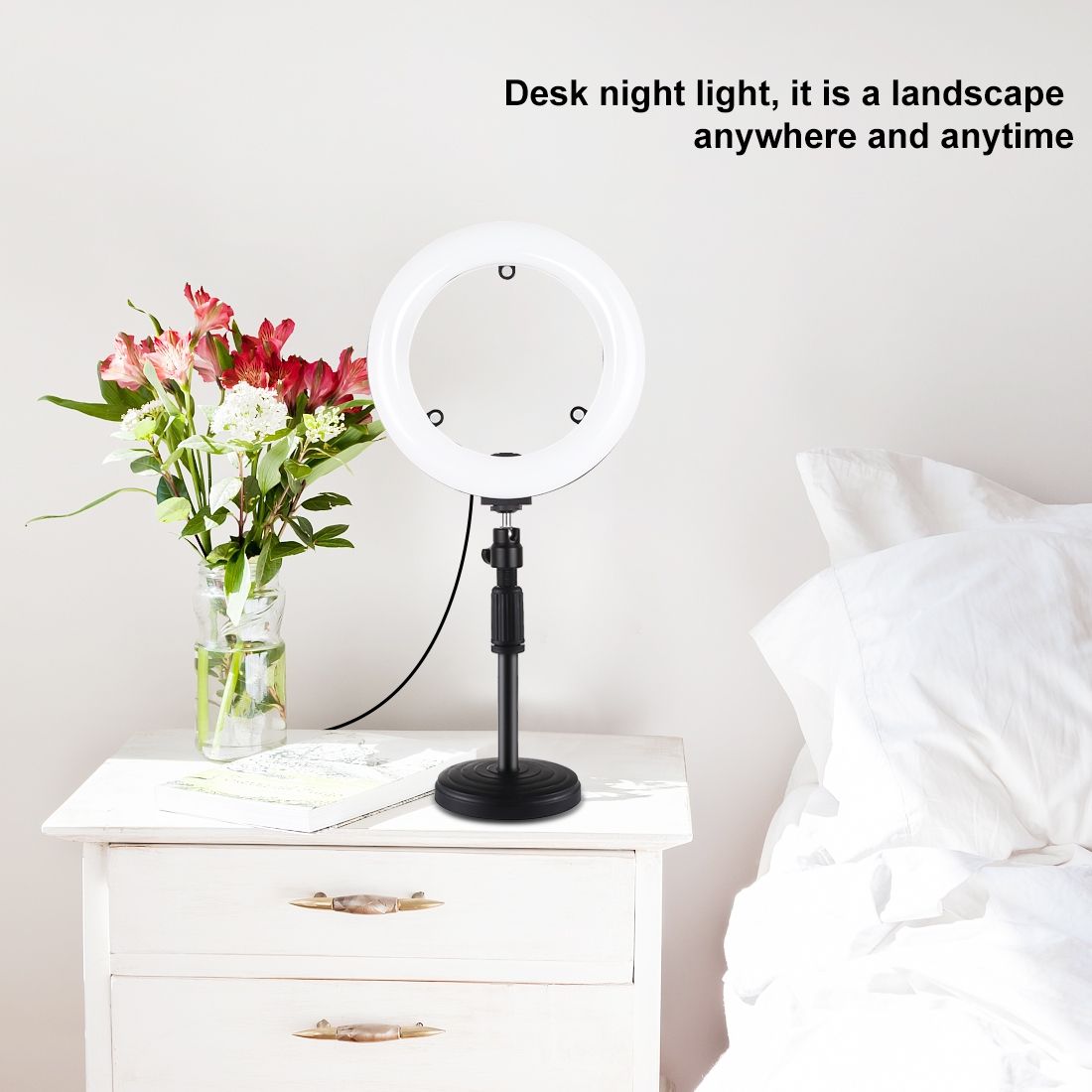 PULUZ-PKT3079B-79-Inch-3-Modes-Dimmable-USB-LED-Curved-Ring-Light-with-Round-Base-Desktop-Mount-Phon-1694731