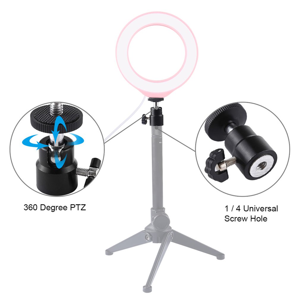 PULUZ-PU377F-USB-46-Inch-3-Modes-3200K-5500K-Dimmable-LED-Video-Ring-Light-with-Cold-Shoe-Tripod-Bal-1646220
