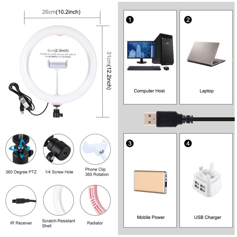 PULUZ-PU455B-PU455F-102-Inch-RBGW-Dimmable-bluetooth-APP-Control-Remote-Control-Arc-LED-Video-Ring-L-1646223