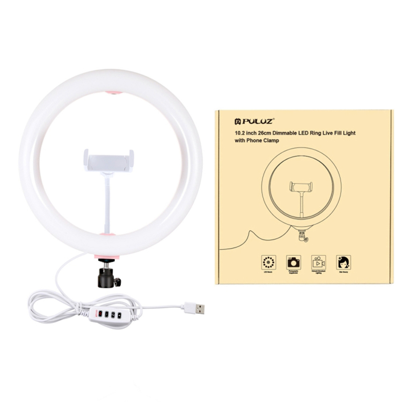 PULUZ-PU456F-102-inch-26cm-3200-5600K-Dimmable-LED-Ring-Light-3-Modes-Lamp-for-Youtube-Tik-Tok-Live--1685060