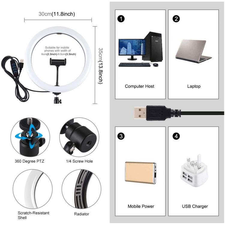 PULUZ-PU457B-118-inch-30cm-3200K-6500K-3-Modes-Dimmable-Dual-Color-Temperature-LED-Ring-Light-for-Vl-1683737