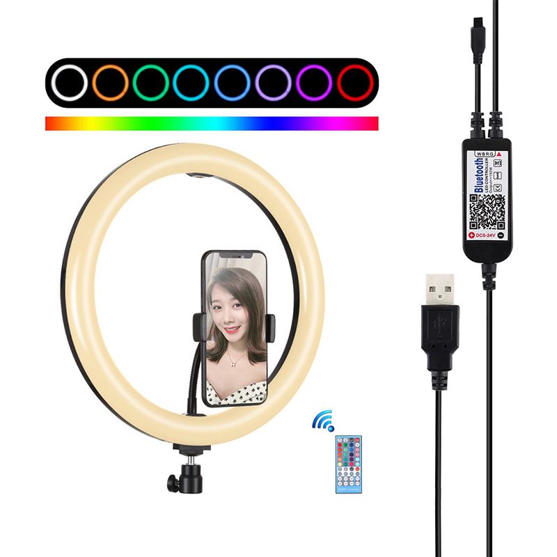 PULUZ-PU458B-118-inch-30cm-RGBW-Dimmable-LED-Ring-Light-for-Video-Live-Broadcast-Selfie-Photography--1683775