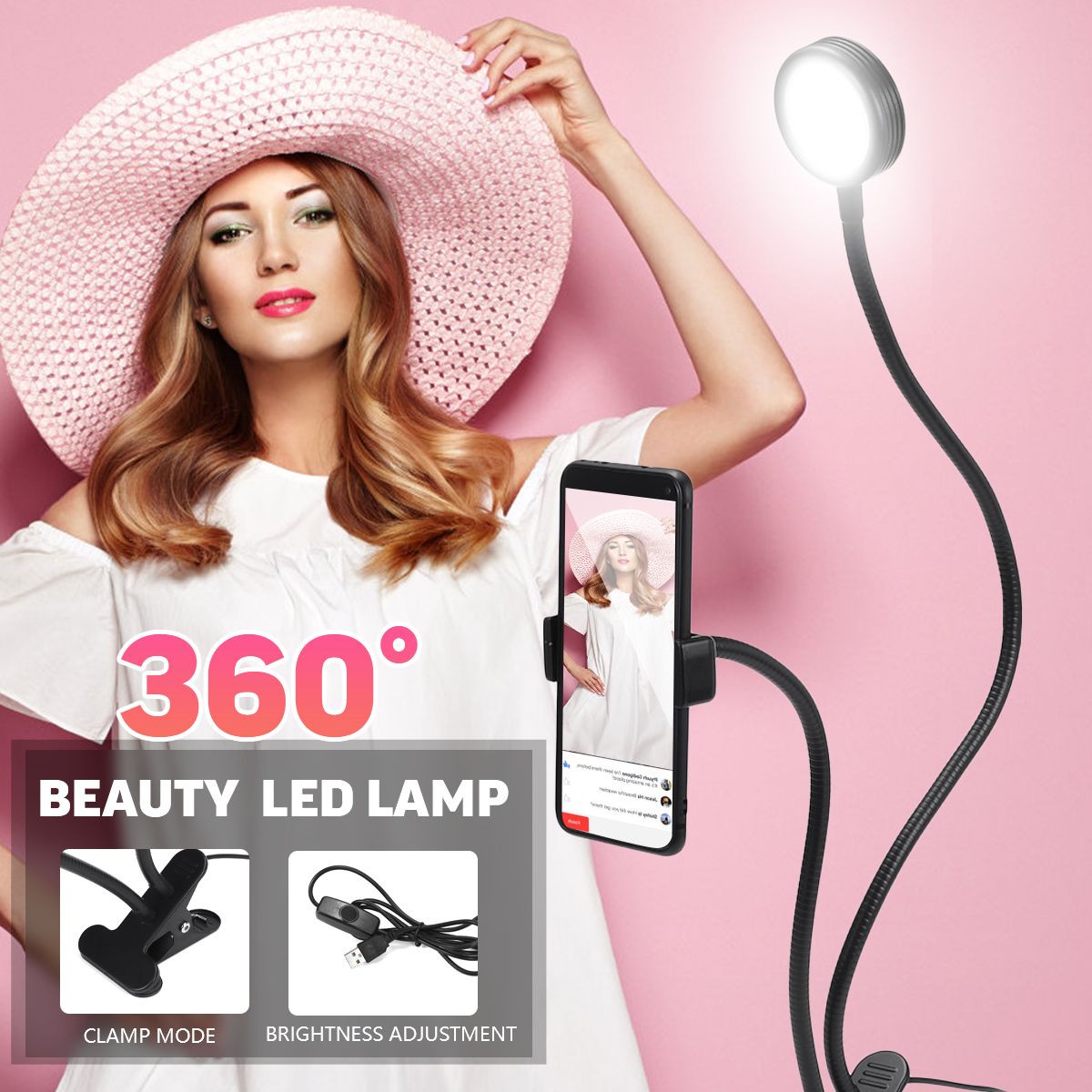 Selfie-Clip-Led-Ring-Light-with-Mobile-Phone-Holder-for-Live-Stream-Photo-Studio-LED-Mackup-Beauty-F-1702437