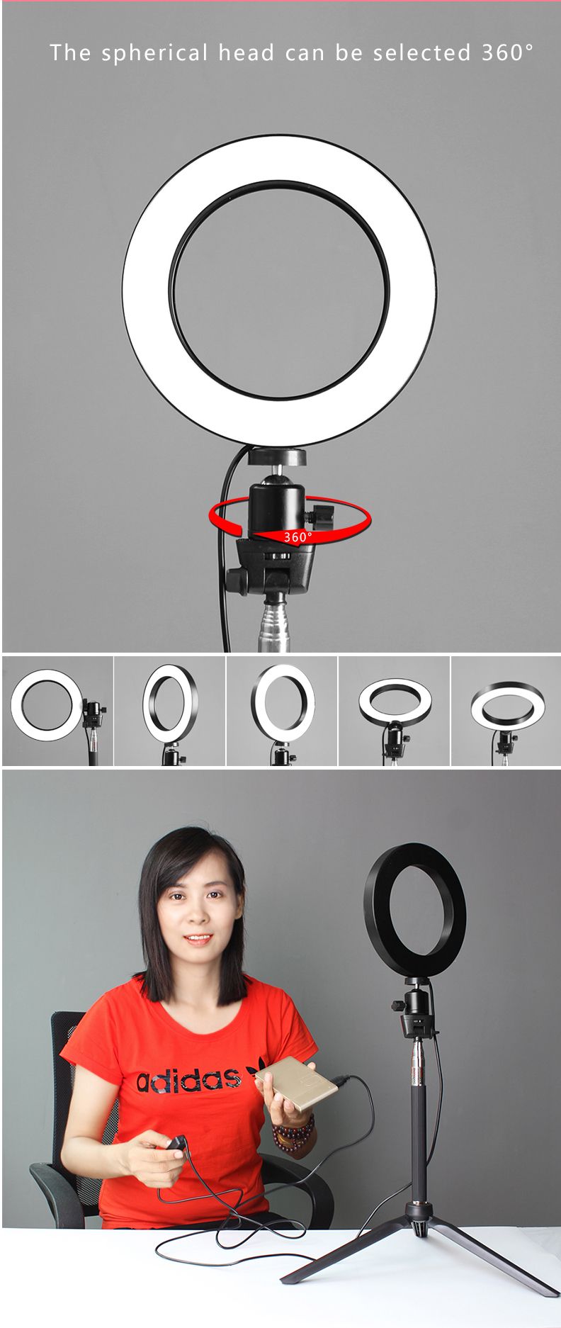 Yingnuo-Dimmable-3500-5500k-Selfie-Studio-Live-Video-Ring-Light-With-Phone-Holder-Selfie-Stick-Black-1410013