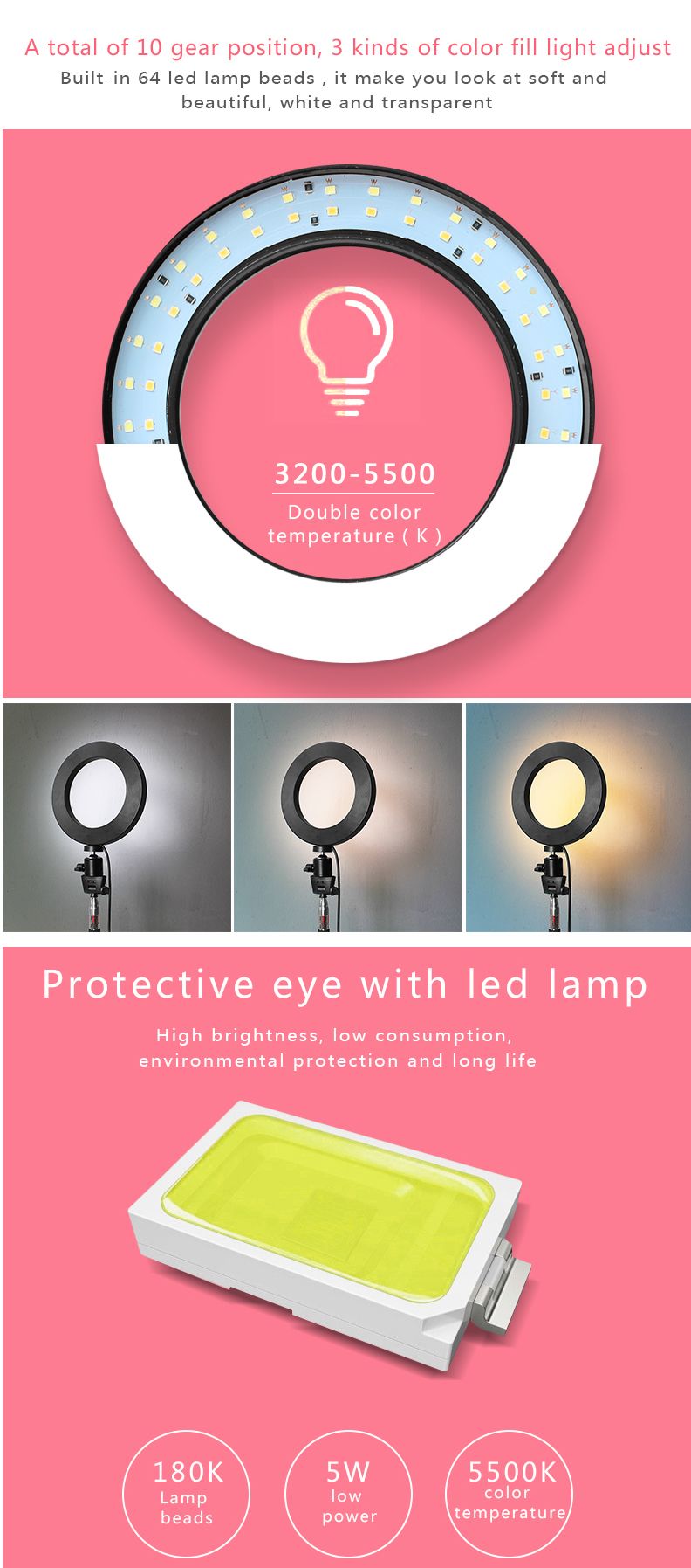 Yingnuost-16CM-Dimmable-3500-5500k-Video-Ring-Light-for-Tik-Tok-Youtube-Live-Streaming-1568903