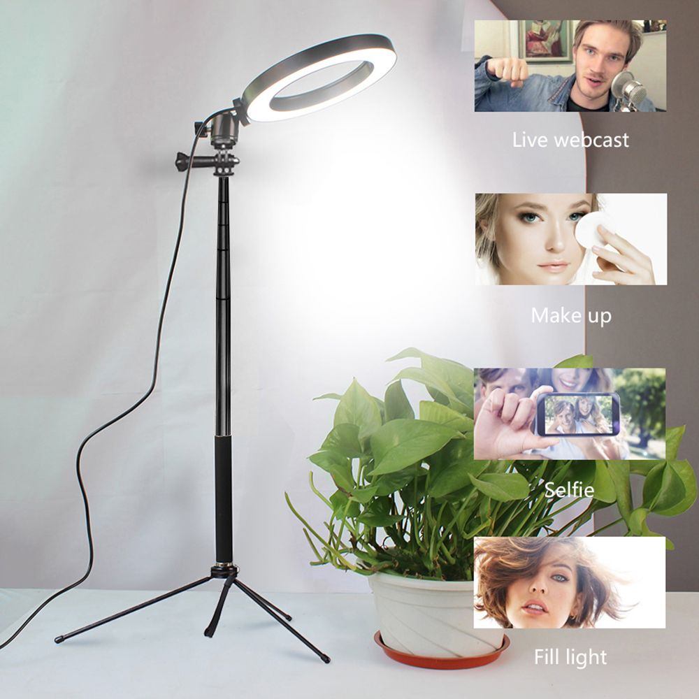 Yingnuost-5500K-Dimmable-Video-Light-16cm-LED-Ring-Lamp-with-Wrench-Selfie-Stick-tripod-for-Youtube--1590121