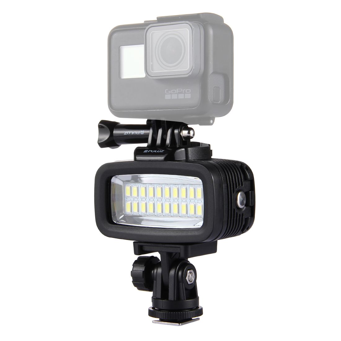 PULUZ-PU222-20-LEDs-30m-Waterproof-IPx8-Studio-Light-Video-Light-with-Hot-Shoe-Base-Adapter-1253815