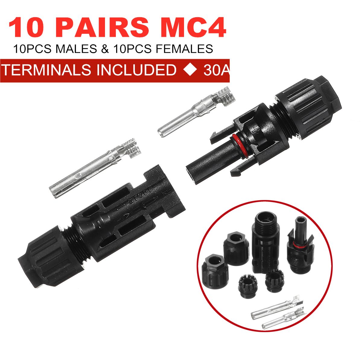 10X-MC4-30A-Male-amp-Female-Connectors-Set-Solar-Panel-IP67-Waterproof-Adapter-1531219