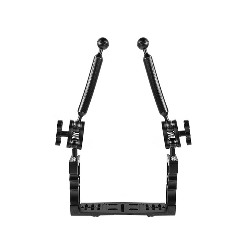 PULUZ-PU3041-100M-Underwater-Diving-Tray-Stabilizer-with-Dual-Ball-Clamp-Floating-Magic-Arm-for-Vide-1574563