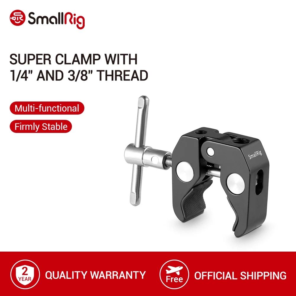 SmallRig-735-Super-Clamp-With-14quot-and-38quot-Thread-for-CamerasLightsUmbrellasHooksShelvesPlate-G-1767794