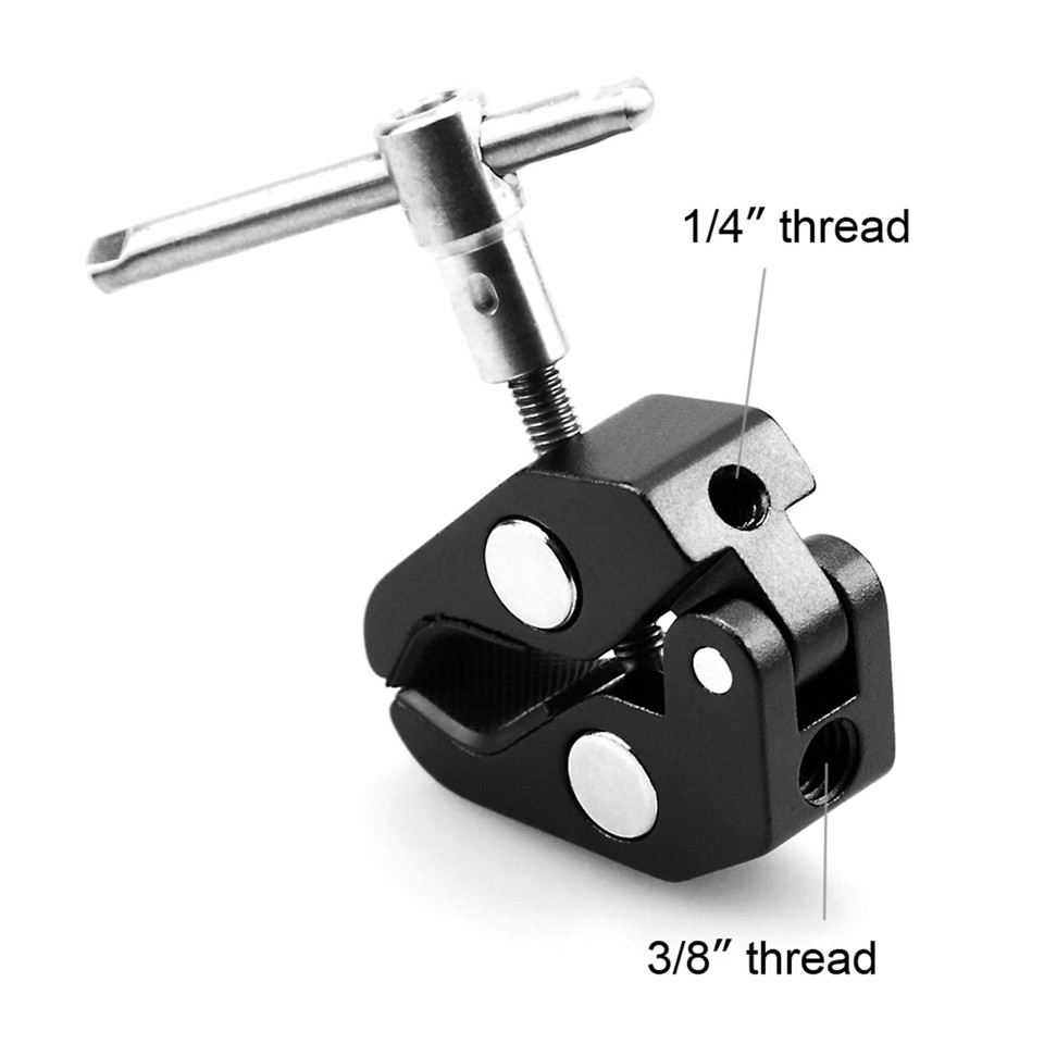 SmallRig-735-Super-Clamp-With-14quot-and-38quot-Thread-for-CamerasLightsUmbrellasHooksShelvesPlate-G-1767794