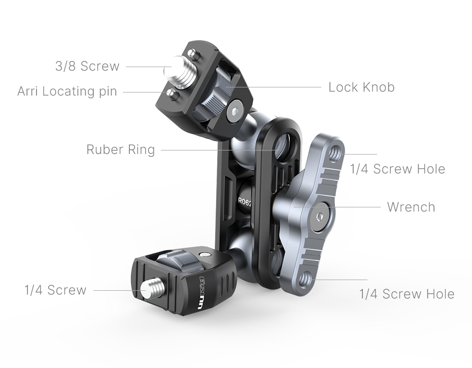 UURig-R062-Double-Ballhead-Mount-14-inch-Magic-Arm--Arri-Locating-Pin-Monitor-Mount-Bracket-for-Gimb-1764692