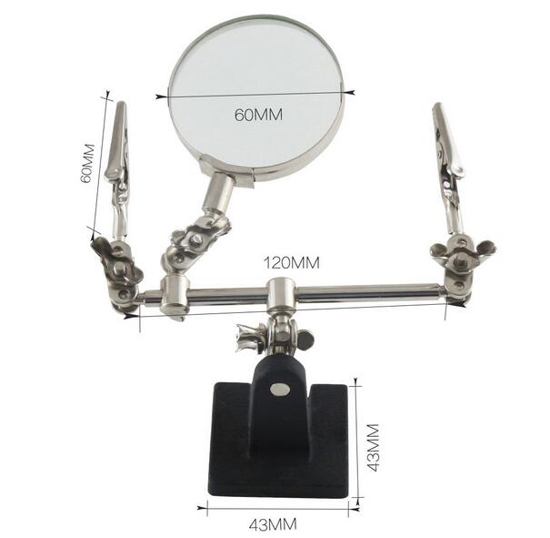 BEST-BST-168Z-Magnifying-Glass-With-Clips-Magnifier-Welding-Rework-Repair-Hand-Tools-1363180