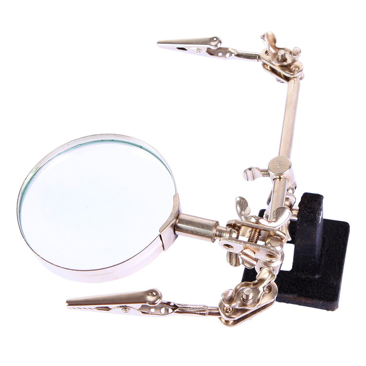 BEST-BST-168Z-Magnifying-Glass-With-Clips-Magnifier-Welding-Rework-Repair-Hand-Tools-1363180