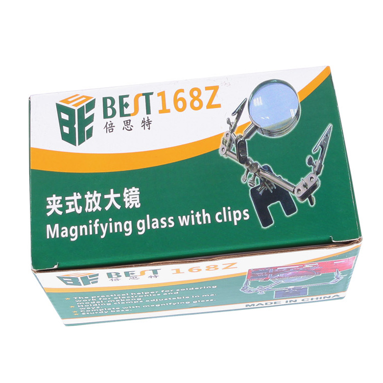 BEST-BST-168Z-Magnifying-Glass-With-Clips-Magnifier-Welding-Rework-Repair-Hand-Tools-1363180