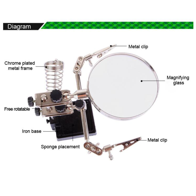 BEST-BST-268Z-5X-Magnifying-Glass-Repair-Tools-Loupe-Magnifier-Tool-Alligator-Clip-Soldering-Solder--1363183