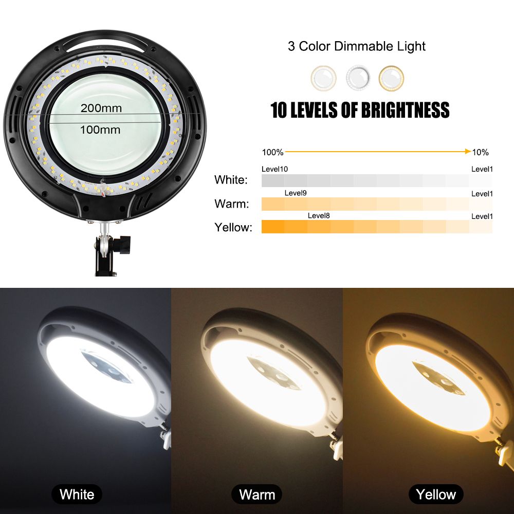 NEWACALOX-5X-Magnifier-Wireless-Remote-Control-LED-Lamp-3-Adjustable-Lights-Color-for-Reading-Crafts-1724683