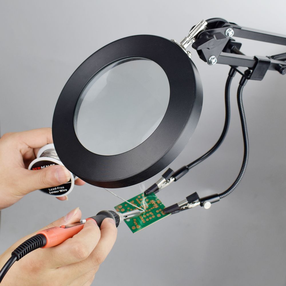 NEWACALOX-LED-5X-Magnifier-USB-Lamp-Table-Clamp-Soldering-Helping-Third-Hand-Soldering-Station-2Pcs--1759291