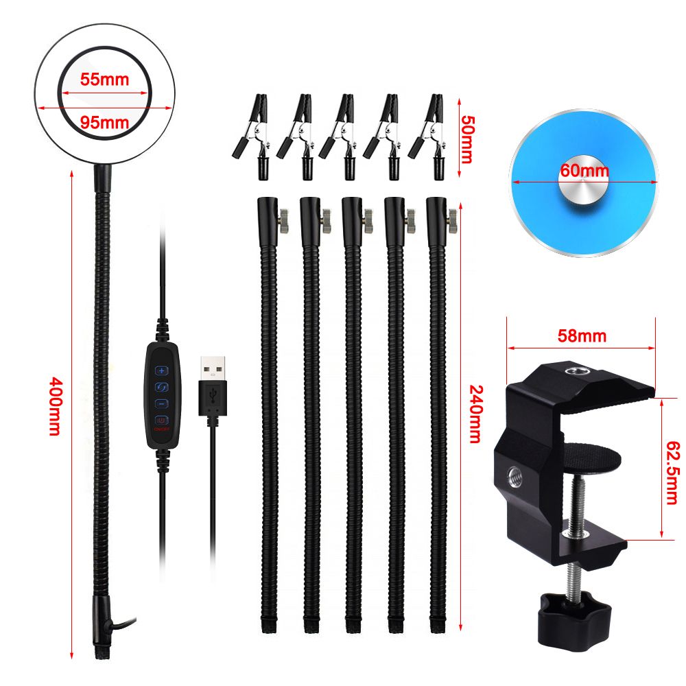 NEWACALOX-Soldering-Helping-Hands-3X-USB-Glasses-Magnifier-Soldering-Station-Third-Hand-Tool-Rotary--1613854